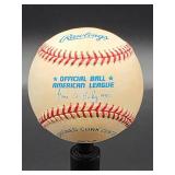 Autographed Baseball by New York Yankees HOF Great "Yogi Berra" No COA
