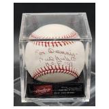 Autographed Baseball by Milwaukee / Atlanta Braves HOF Great "Phil Niekro" No COA