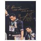 VERY RARE 1968 Olympics 200 Meter Gold Medalist Photo Autographed by "Tommy Smith" No COA