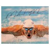 Autographed Photo by Olympic Gold Medal Swimmer "Michael Phelps" with COA