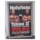 Rare Hard to Find Authentic Boxing Bout Framed Poster "Holyfield vs. Mike Tyson"
