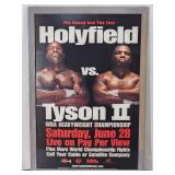 Rare Hard to Find Authentic Boxing Bout Framed Poster "Holyfield vs. Mike Tyson"