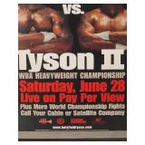 Rare Hard to Find Authentic Boxing Bout Framed Poster "Holyfield vs. Mike Tyson"