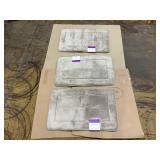 LOT OF 3 Terry Bath Mats, Memory Foam Bath Rugs, Non-Slip