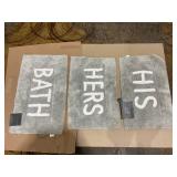 2PCS Jean Pierre His & Hers Cotton Bath Rug Set