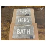 2PCS Jean Pierre His & Hers Cotton Bath Rug Set
