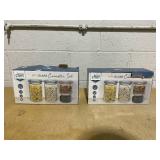 LOT OF 2 Modern Chef Glass Storage Canister Set