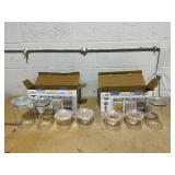 LOT OF 2 Modern Chef Glass Storage Canister Set