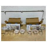 LOT OF 2 Modern Chef Glass Storage Canister Set