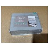 4PCS Twin Size Kaycie Gray Microfiber Sheet Set