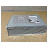 4PCS Twin Size Kaycie Gray Microfiber Sheet Set