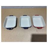 LOT OF 3 STAUB Ceramic Baking Dish