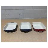 LOT OF 3 STAUB Ceramic Baking Dish