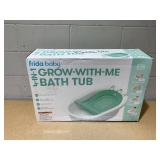 Frida Baby 4-in-1 Grow-with-Me Baby Bathtub, Baby Tub for Newborns to Toddler with Removable Bath Seat & Backrest for Bath Support in Tub