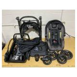 Evenflo Pivot Modular Travel System with SafeMax Infant Car Seat with Anti-Rebound Bar