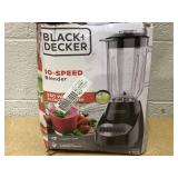 BLACK+DECKER 10-Speed Countertop Blender, BL2010BG, 6-Cup Glass Jar, Dishwasher-Safe, Stainless Steel Blade, Suction Feet