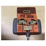 ROME Square Cast Iron Pie Iron Sandwich Cooker For Campfire Fire Pit and BBQ Use