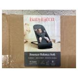 BabyBjörn Bouncer Bliss, Charcoal Gray, 3D Jersey | 2-in-1 Adjustable Baby Bouncer Seat and Toddler Chair