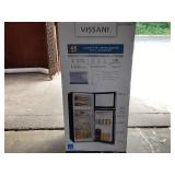 Vissani 4.5 cu. ft. 2-Door Mini Refrigerator in Platinum Steel with Freezer