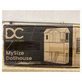 Delta Children MySize Dollhouse - Large Wooden 3-Story Dollhouse with 7 Rooms Includes 12 Accessories - Fits 12-inch Dolls