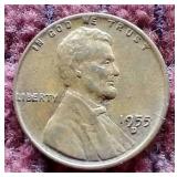 Die Error 1955-D Wheat Penny