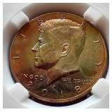 (2) Rainbow Toned Kennedy Half Dollars