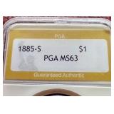 1885-S Morgan Dollar - PGA MS63 - NICE!