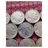 (10) Buffalo Nickels