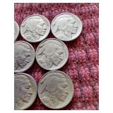 (10) Buffalo Nickels