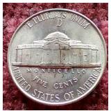 Gorgeous High Grade 1945-D Silver War Nickel