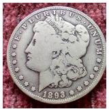 1893-O Morgan Dollar - Key Date!