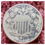1866 Shield Nickel - First Year!