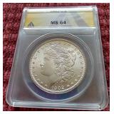 1902-O Morgan Dollar - ANACS MS64