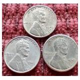 (3) 1943 Steel Pennies - P/D/S