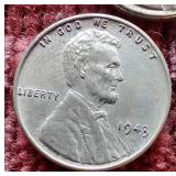 (3) 1943 Steel Pennies - P/D/S