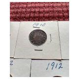 (5) Liberty "V" Nickels