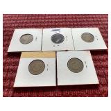 (5) Liberty "V" Nickels
