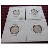 (4) Vintage Canadian Dimes - Some Silver