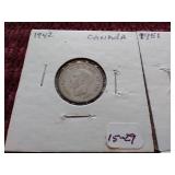 (4) Vintage Canadian Dimes - Some Silver