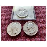 (3) 90% Silver Quarters