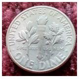Uncirculated 1949 Silver Roosevelt Dime