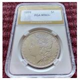 Tough Date 1899 Morgan Dollar - PGA MS63+