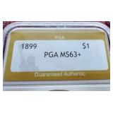 Tough Date 1899 Morgan Dollar - PGA MS63+