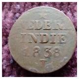 1838 Netherlands East Indies 1 Cent Coin