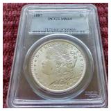 1887 Morgan Dollar - PCGS MS64