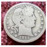 1916-D Barber Quarter
