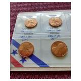 1982 Uncirculated Penny Set - (7) Variants