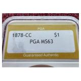 1878-CC Morgan Dollar - PGA MS63