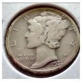1921-D Mercury Dime - Key Coin!