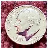1958 Proof Silver Dime